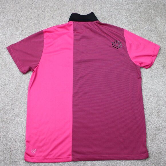 Puma Polo Shirt Mens XL Pink 2 tone Golf New Wave Short Sleeve Pullover - Picture 9 of 13